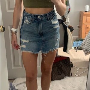 Abercrombie Distressed Denim Skirt
